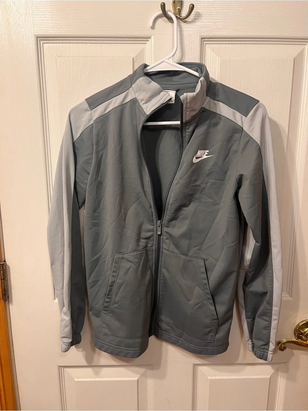 Nike Kids Gray and Light Gray Performance Track Jacket